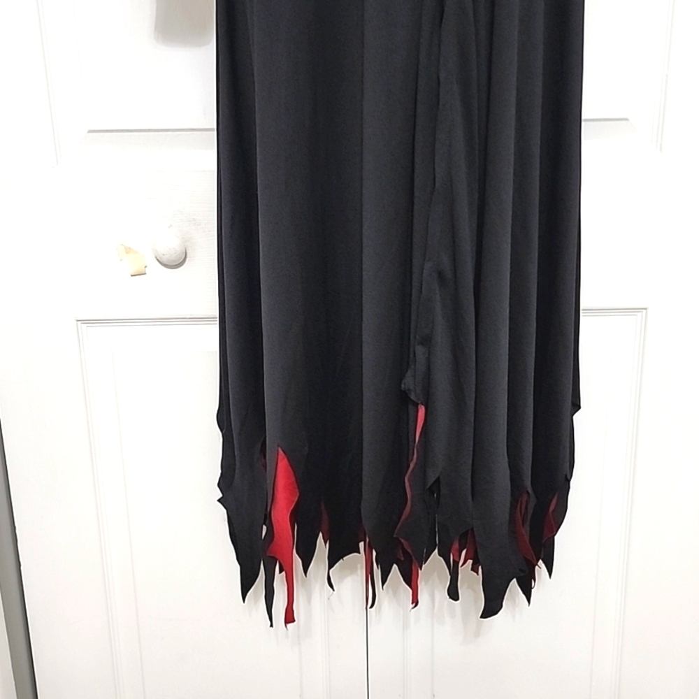 Cos Bleach Cloak Robe Costume Ichigo Kurasaki Robe Black and Red L/XL - Picture 4 of 10
